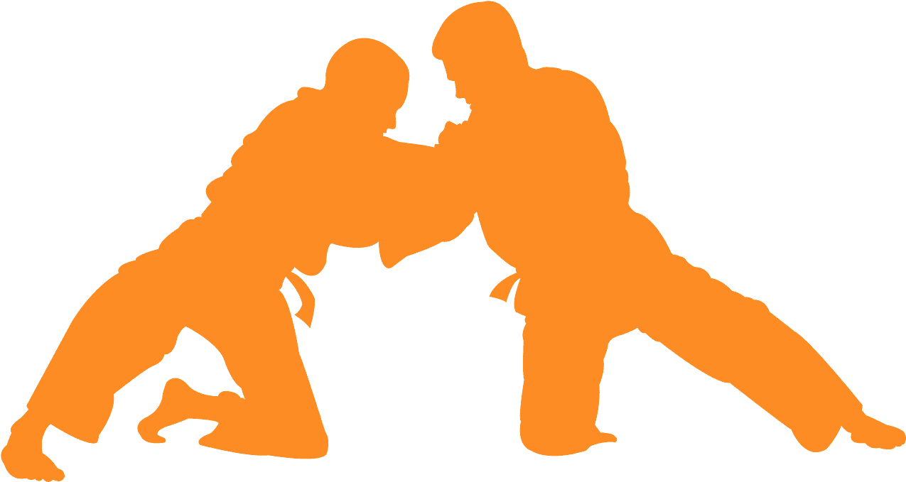 Wrestling Silhouette Graphic PNG Image