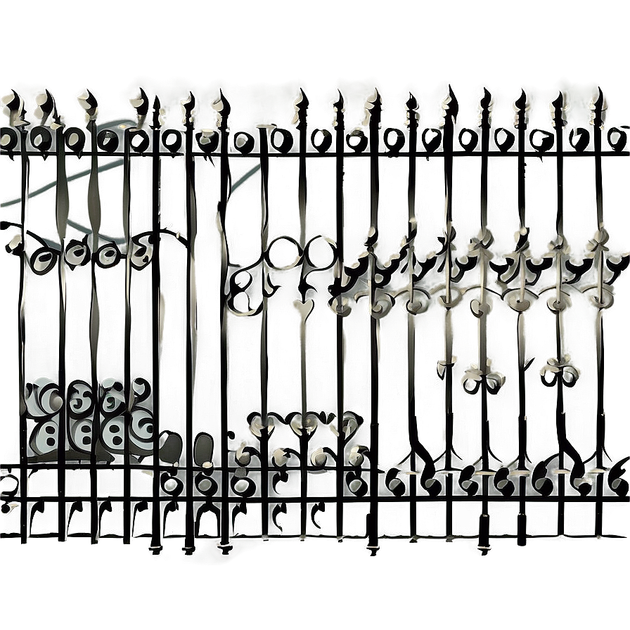 Wrought Iron Fence Png Pak33 PNG Image