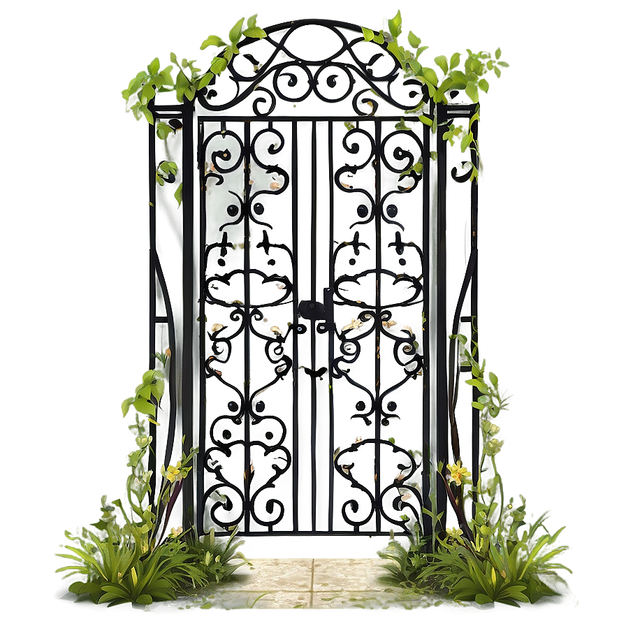 Wrought Iron Vine Gate Png 86 PNG Image