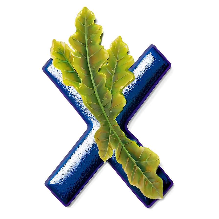 X Mark With Leaves Png 05252024 PNG Image