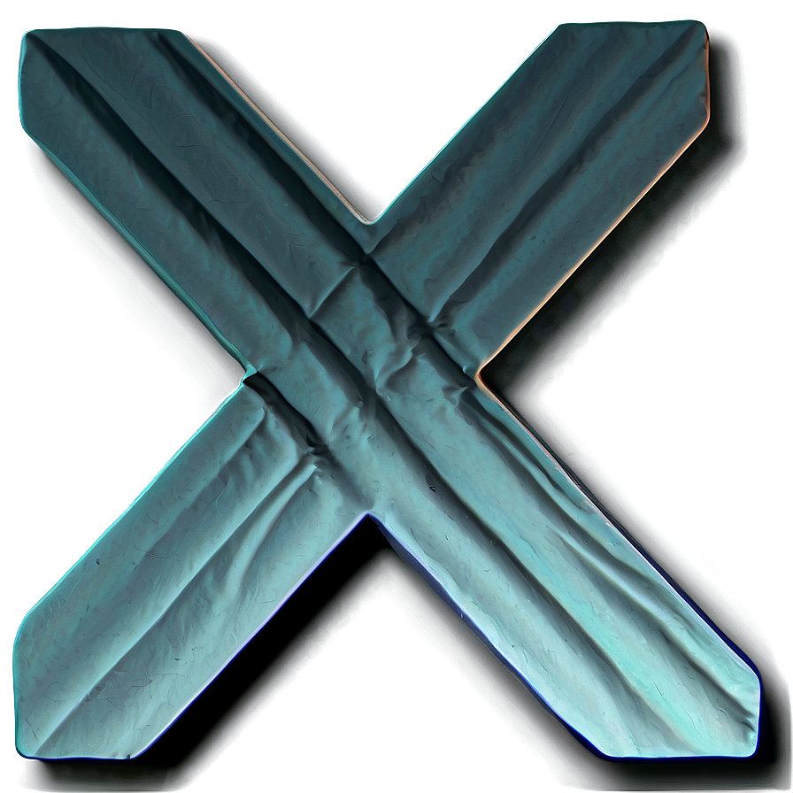 X Mark With Shadow Png Lrq PNG Image