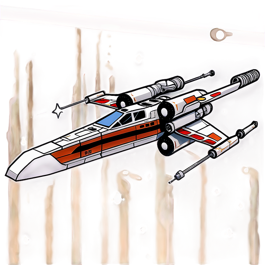 X Wing Illustration Png Nvy65 PNG Image