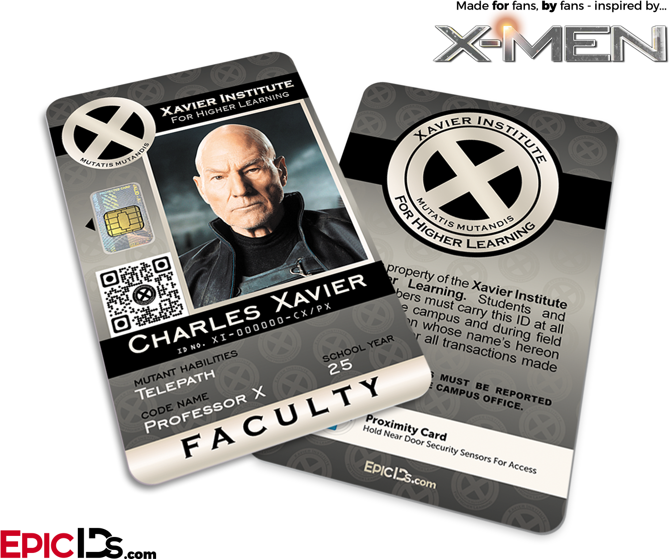 Xavier Institute Faculty I D Card Charles Xavier PNG Image