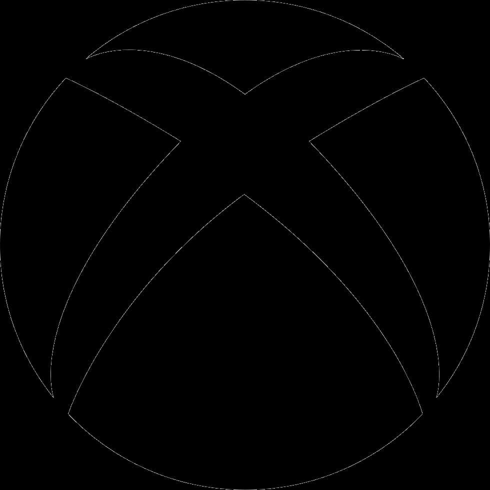 Xbox Logo Blackand White PNG Image