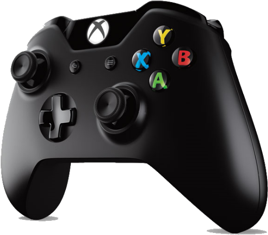 Xbox One Black Controller PNG Image