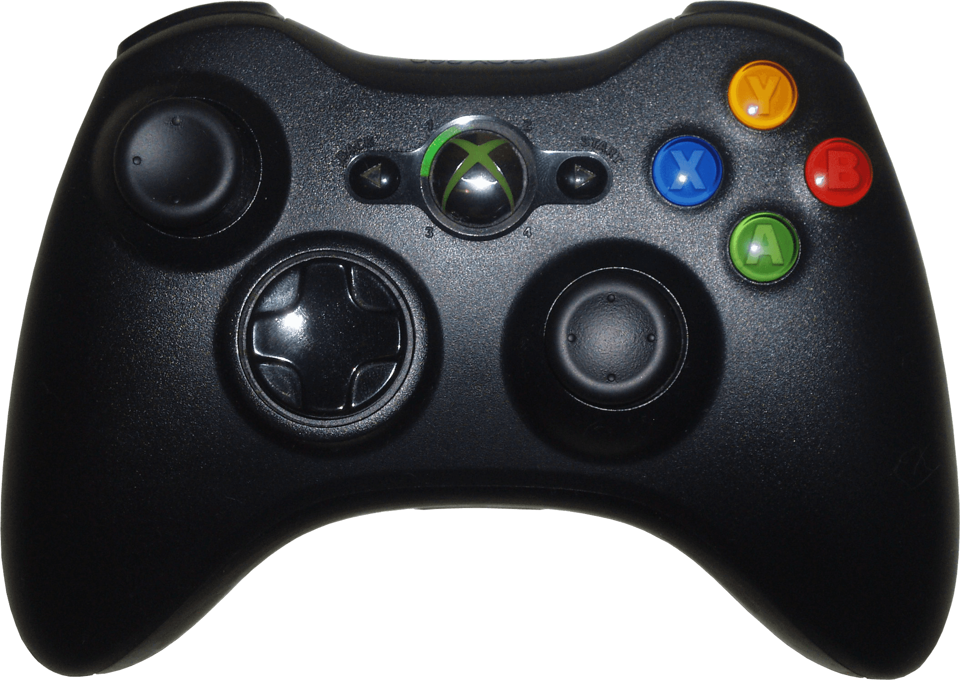 Xbox360 Controller Top View.png PNG Image