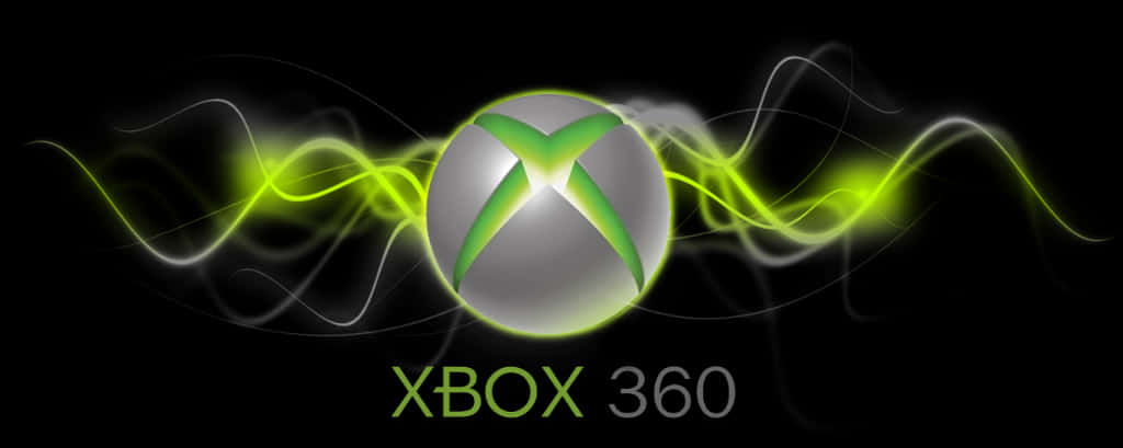 Xbox360 Logowith Green Waves PNG Image