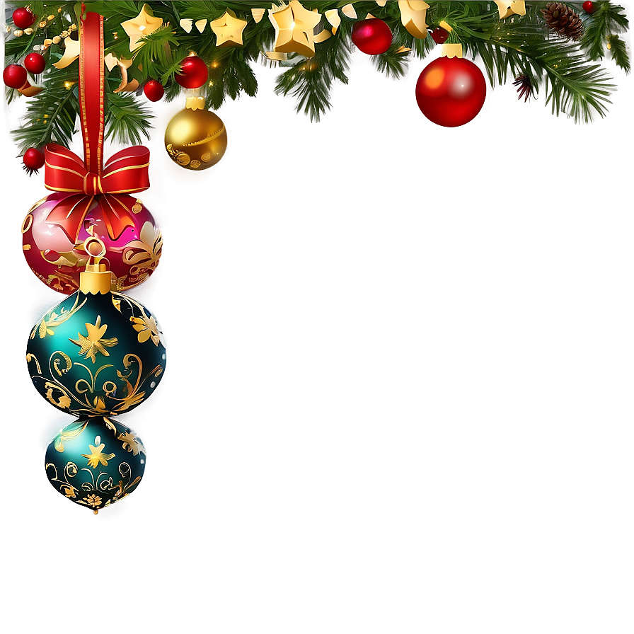 Xmas Decoration Border Png Msv PNG Image