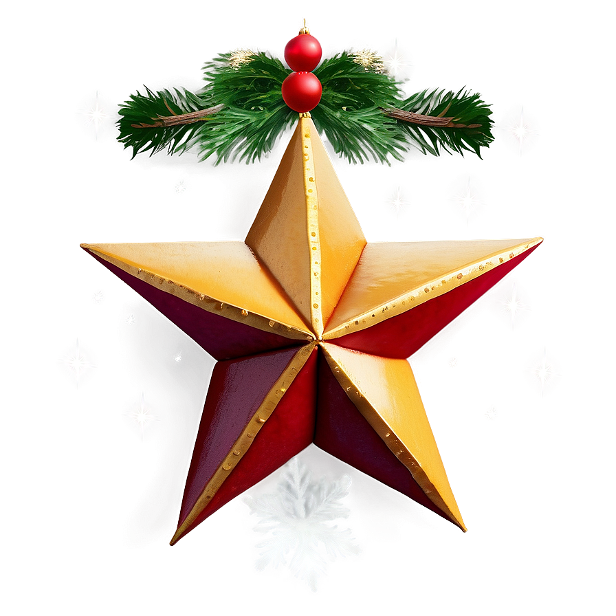 Xmas Star Topper Png Edf18 PNG Image