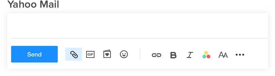 Yahoo Mail Compose Toolbar PNG Image