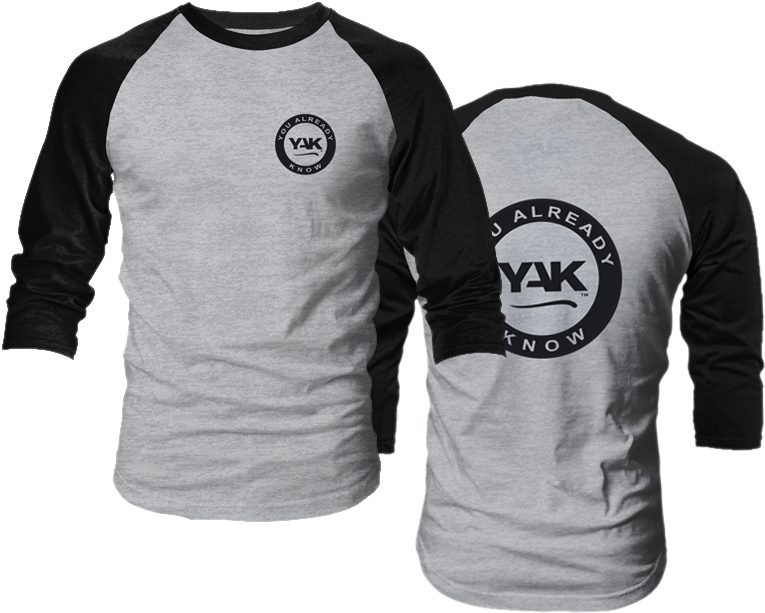 Yak Branded Baseball Tee Shirt PNG Image