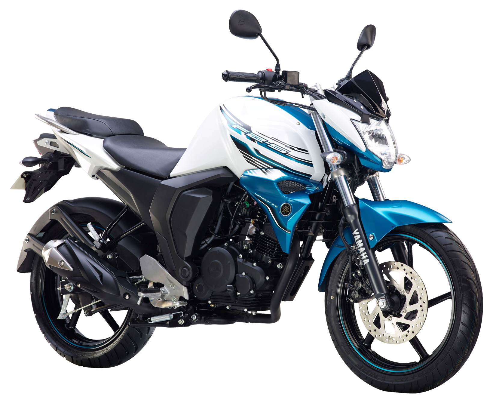 Yamaha Blueand White Motorcycle PNG Image