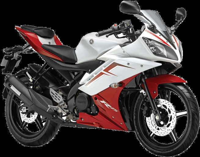 Yamaha R15 Redand White Sportbike PNG Image