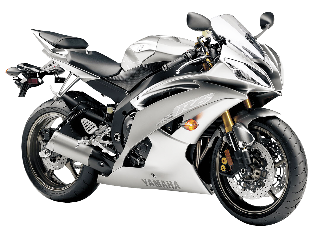 Yamaha Sportbike Silver Model PNG Image