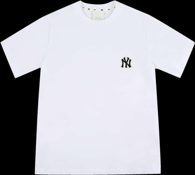 Yankees Logo White T Shirt PNG Image