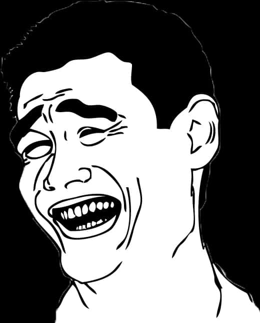 Yao Ming Laughing Meme Face PNG Image