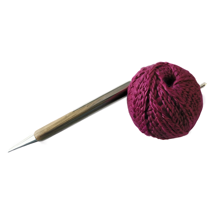 Yarn Ball And Crochet Hook Png Tuh PNG Image