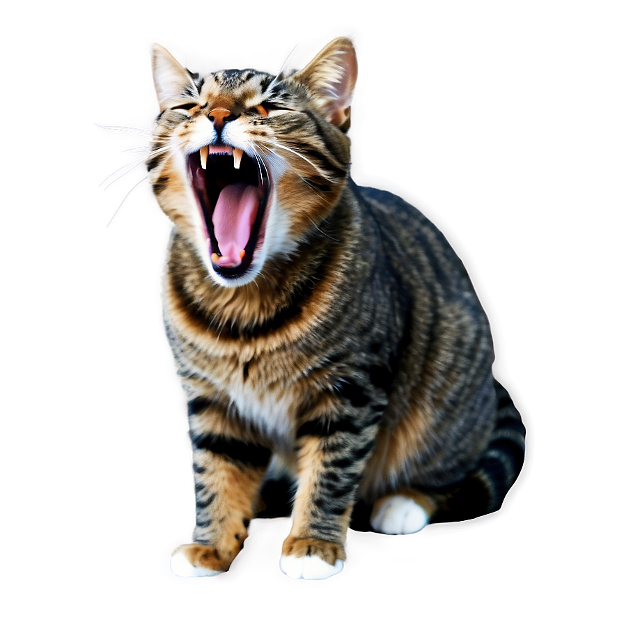 Yawning Cat Clipart Png Xim PNG Image