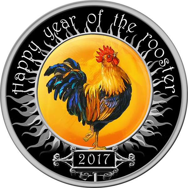 Yearofthe Rooster2017 Celebration Coin PNG Image