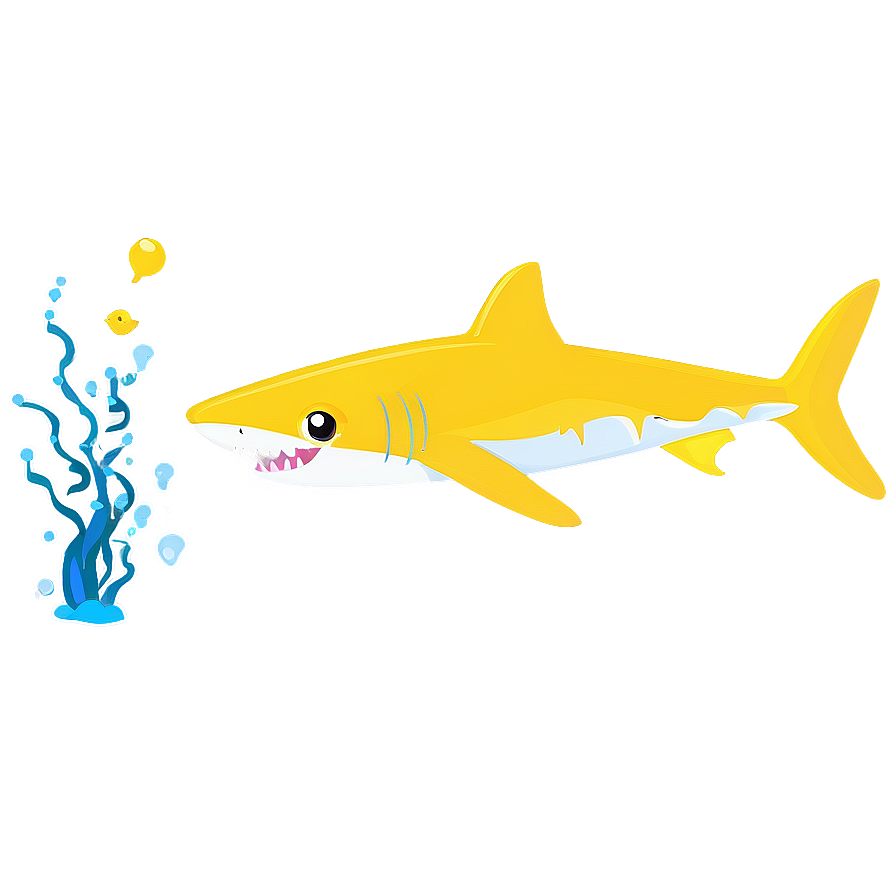 Yellow Baby Shark Underwater Png 67 PNG Image