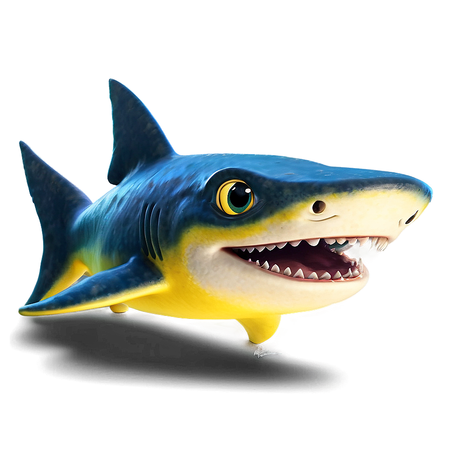 Yellow Baby Shark With Smile Png Ypl73 PNG Image