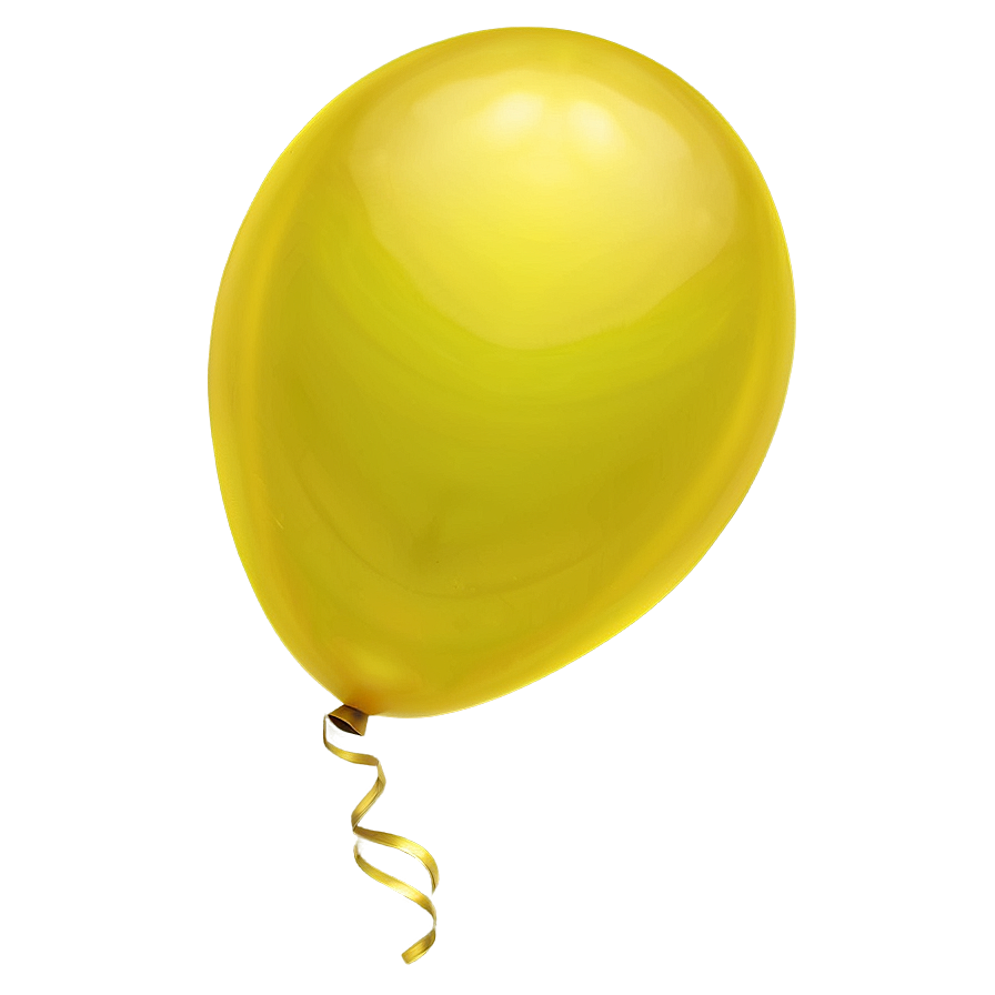 Yellow Balloon A PNG Image