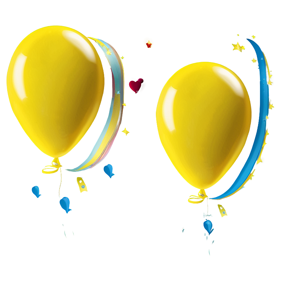 Yellow Balloon B PNG Image