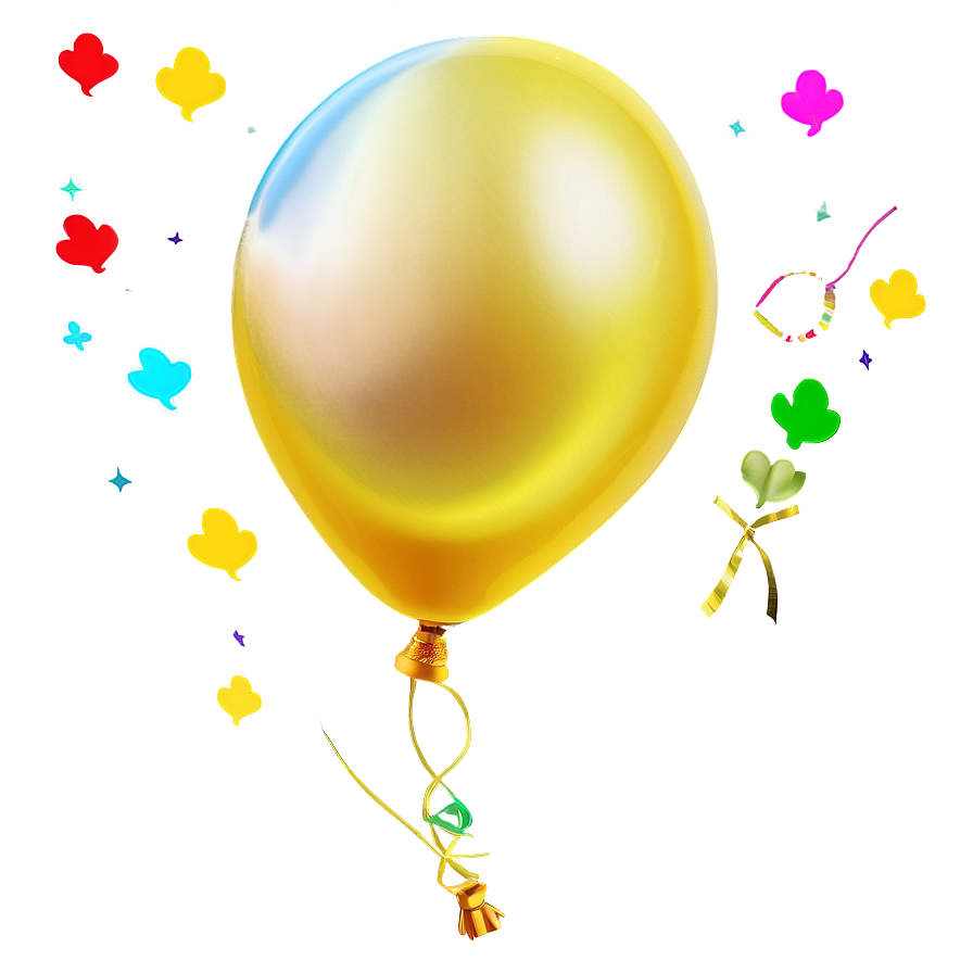 Yellow Balloon Bundle Png 48 PNG Image