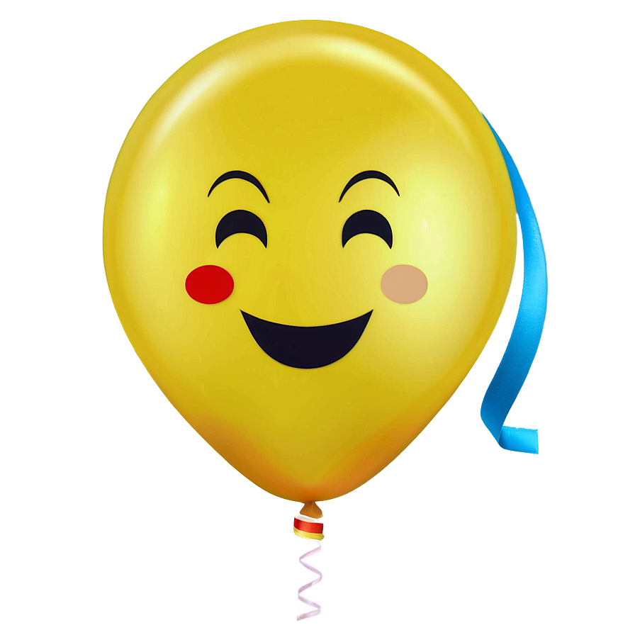 Yellow Balloon Emoji Png Xvf PNG Image