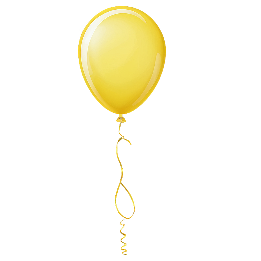 Yellow Balloon Transparent Background Png Hje PNG Image