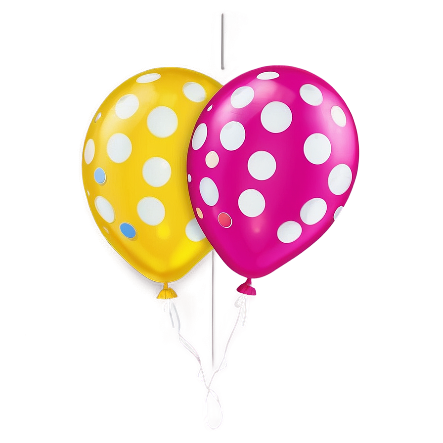 Yellow Balloon With Polka Dots Png 06262024 PNG Image