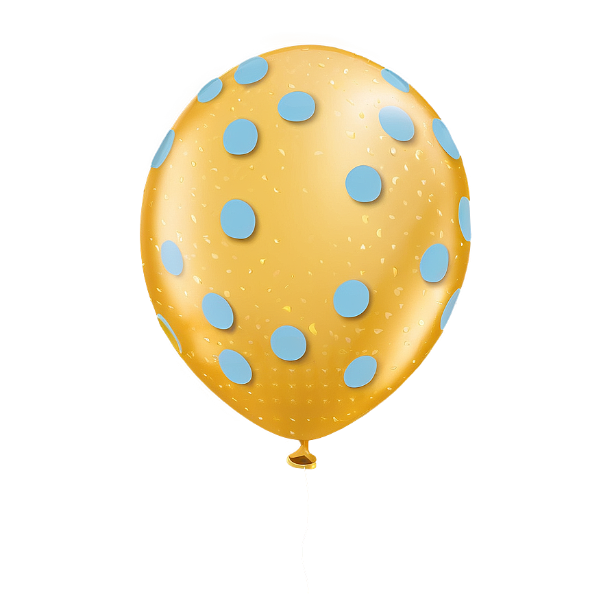 Yellow Balloon With Polka Dots Png Sjs8 PNG Image