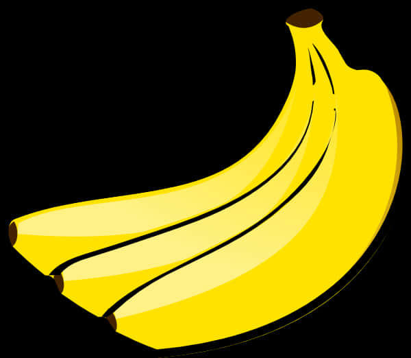 Yellow Banana Cluster Vector PNG Image