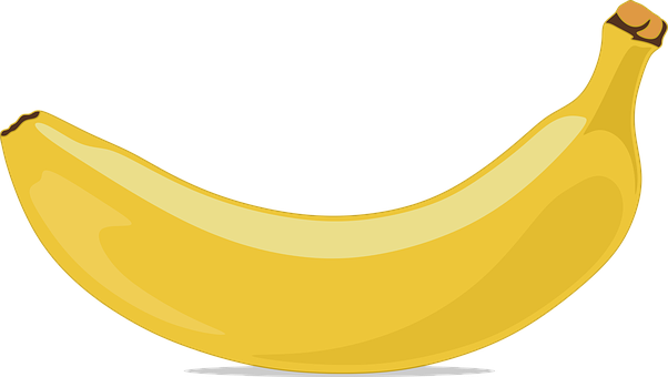 Yellow Banana Vector Illustration PNG Image