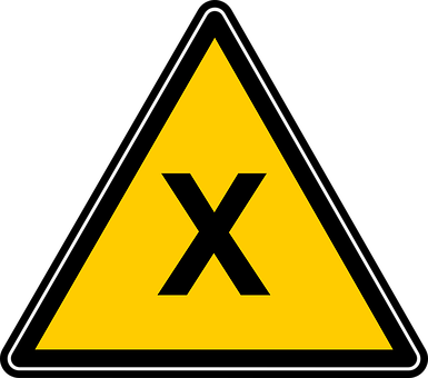 Yellow Black Hazard Sign PNG Image