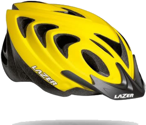 Yellow Black Lazer Bicycle Helmet PNG Image