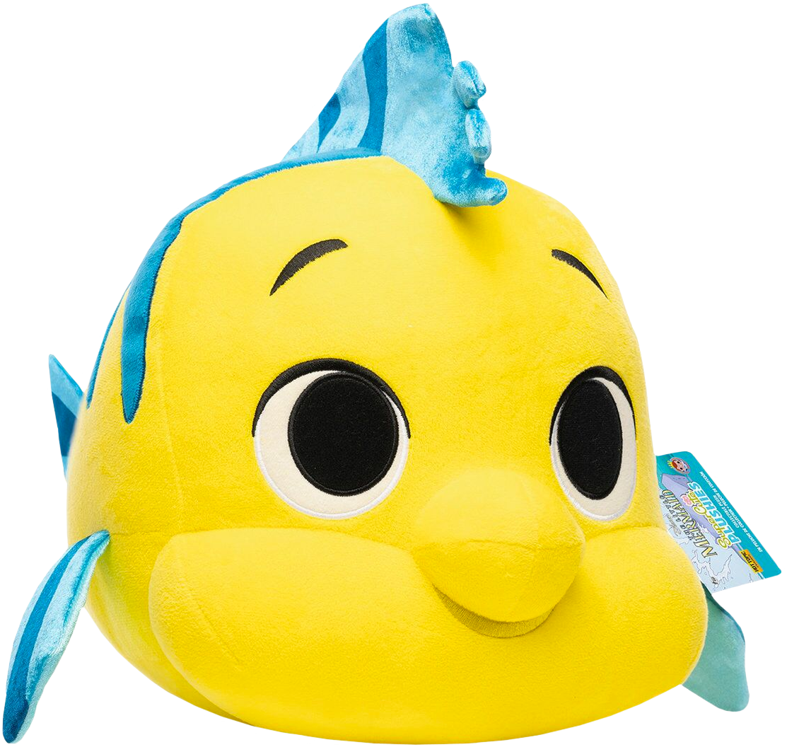 Yellow Blue Plush Fish Toy PNG Image