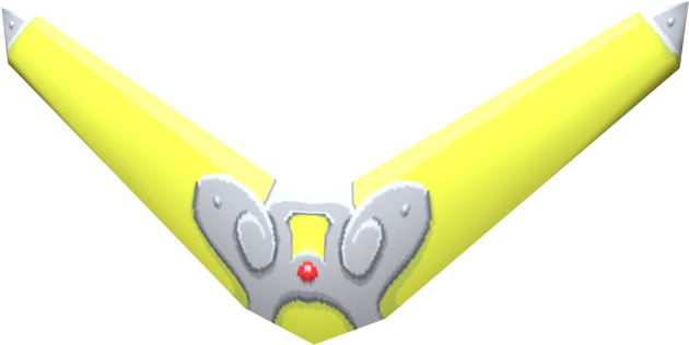 Yellow Boomerang Cartoon Design PNG Image