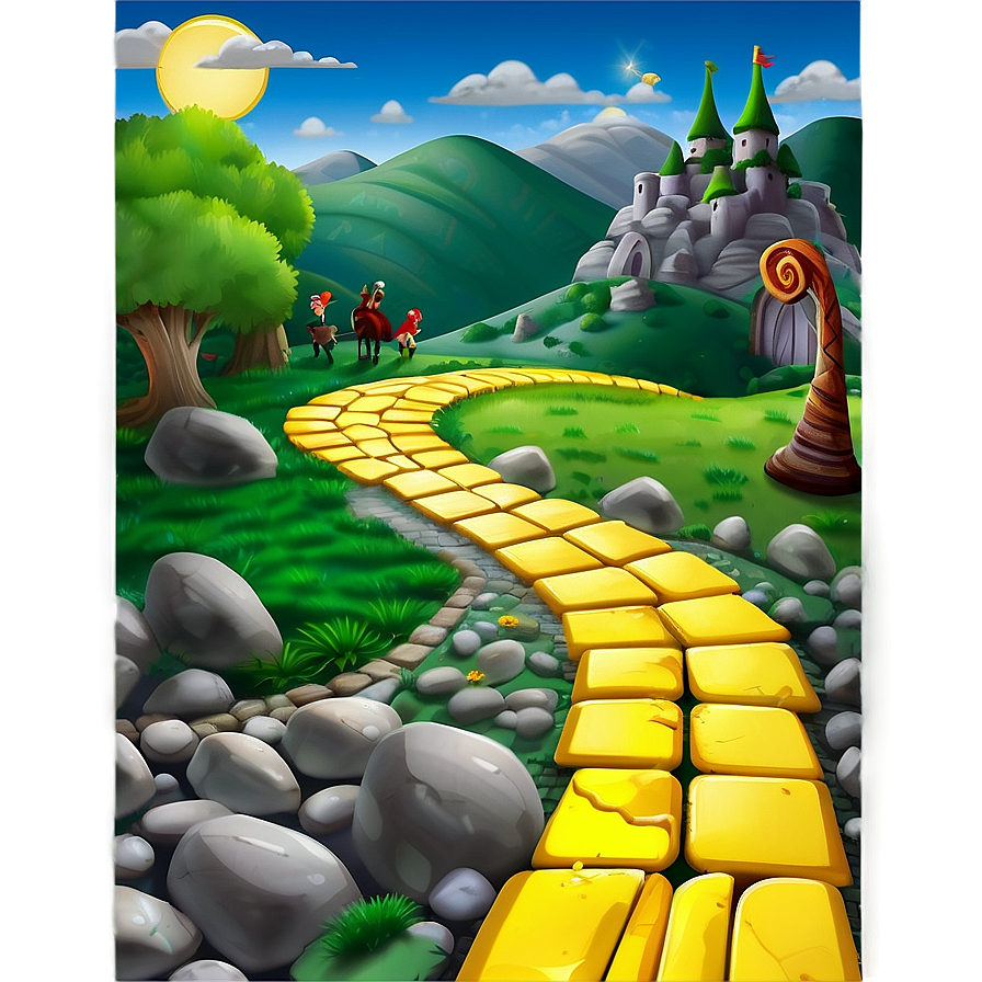 Yellow Brick Road Adventure Scene Png 57 PNG Image