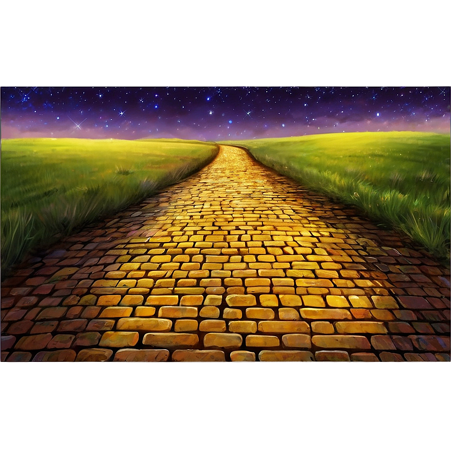 Yellow Brick Road At Twilight Png 06262024 PNG Image