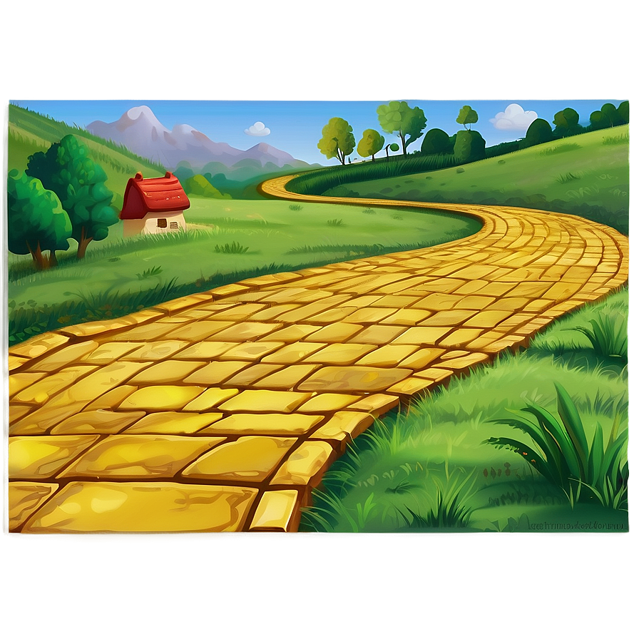 Yellow Brick Road Map Illustration Png 18 PNG Image