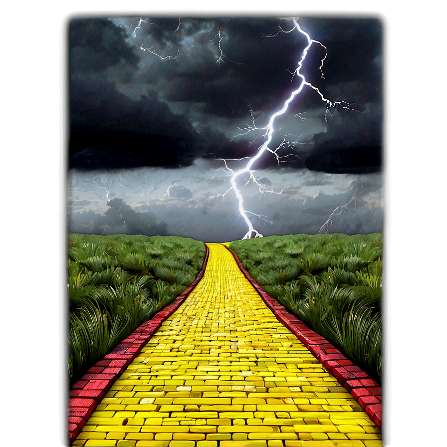 Yellow Brick Road Through Stormy Weather Png Xsu9 PNG Image