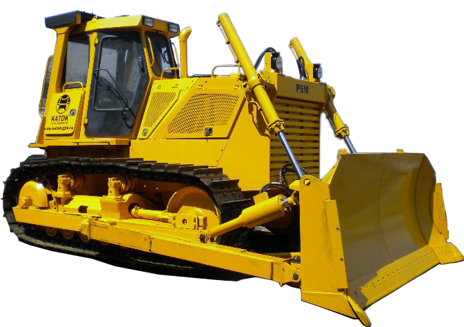 Yellow Bulldozer Construction Equipment PNG Image