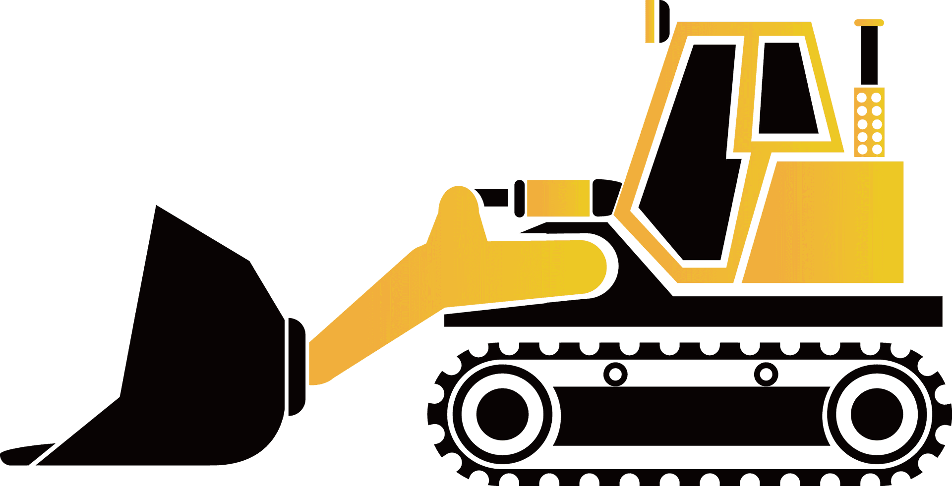 Yellow Bulldozer Vector Illustration PNG Image