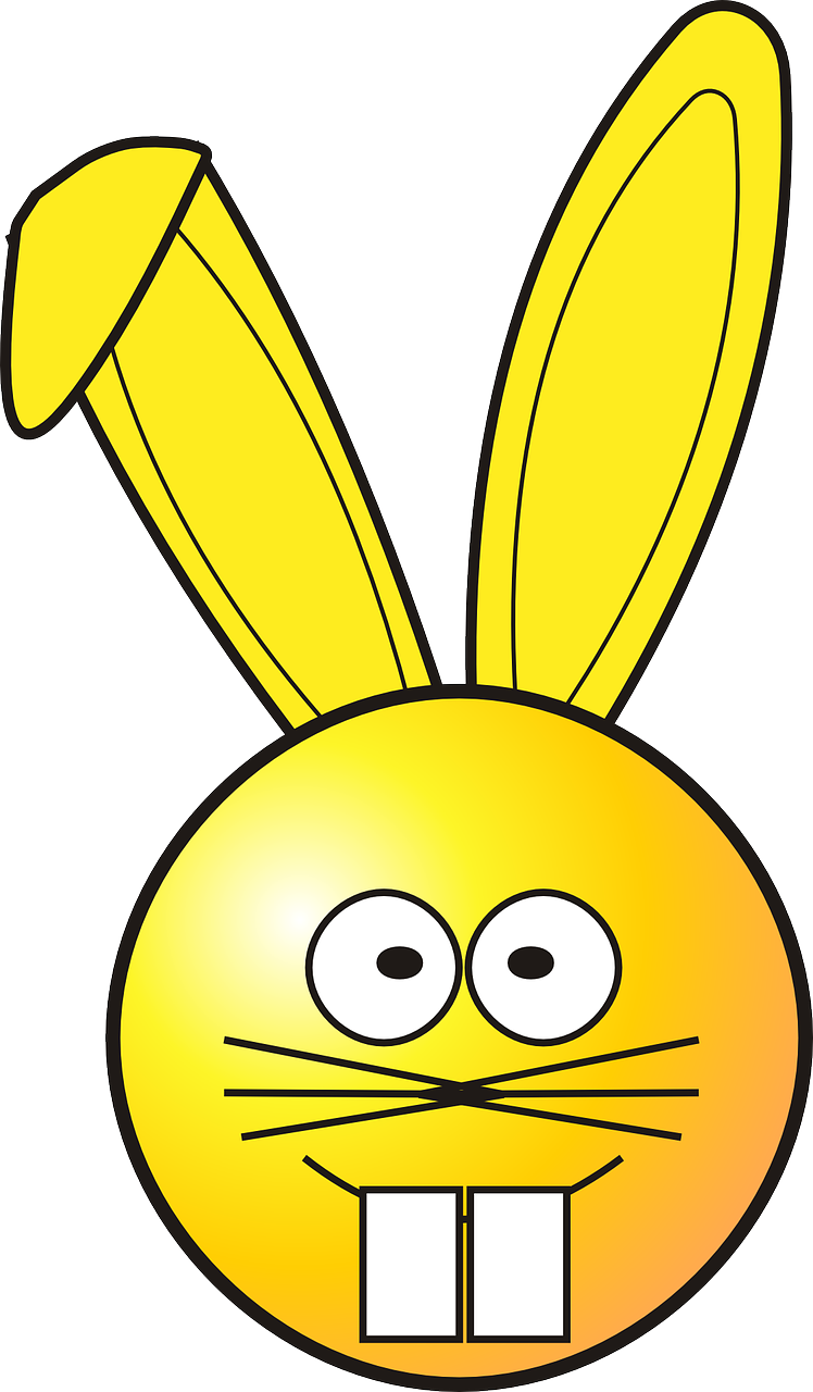 Yellow Bunny Ears Emoji PNG Image