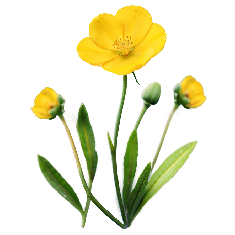 Yellow Buttercup Png Eja PNG Image