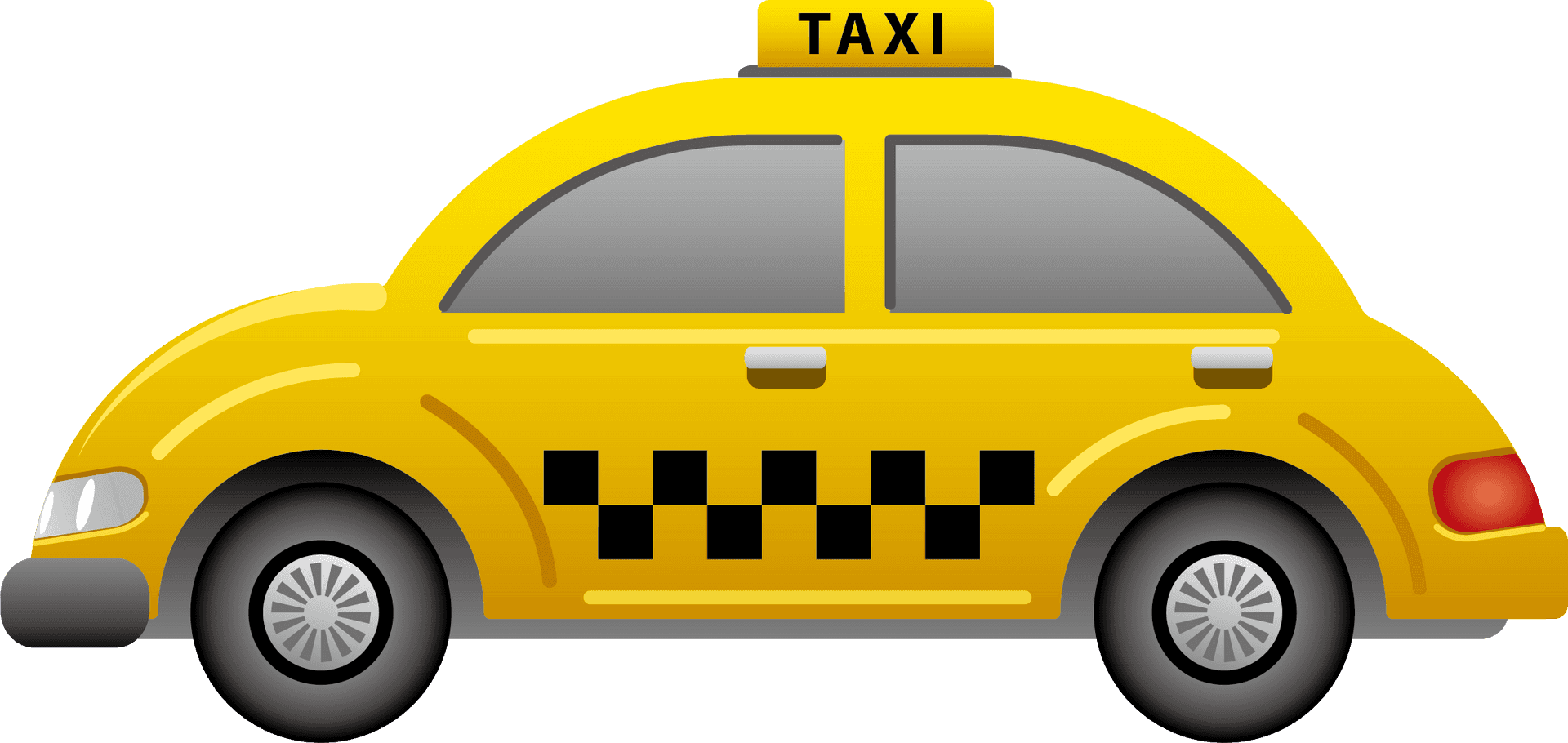 Yellow Cab Illustration.png PNG Image