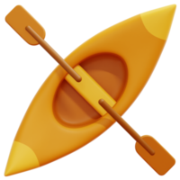 Yellow Canoewith Paddles Emoji PNG Image