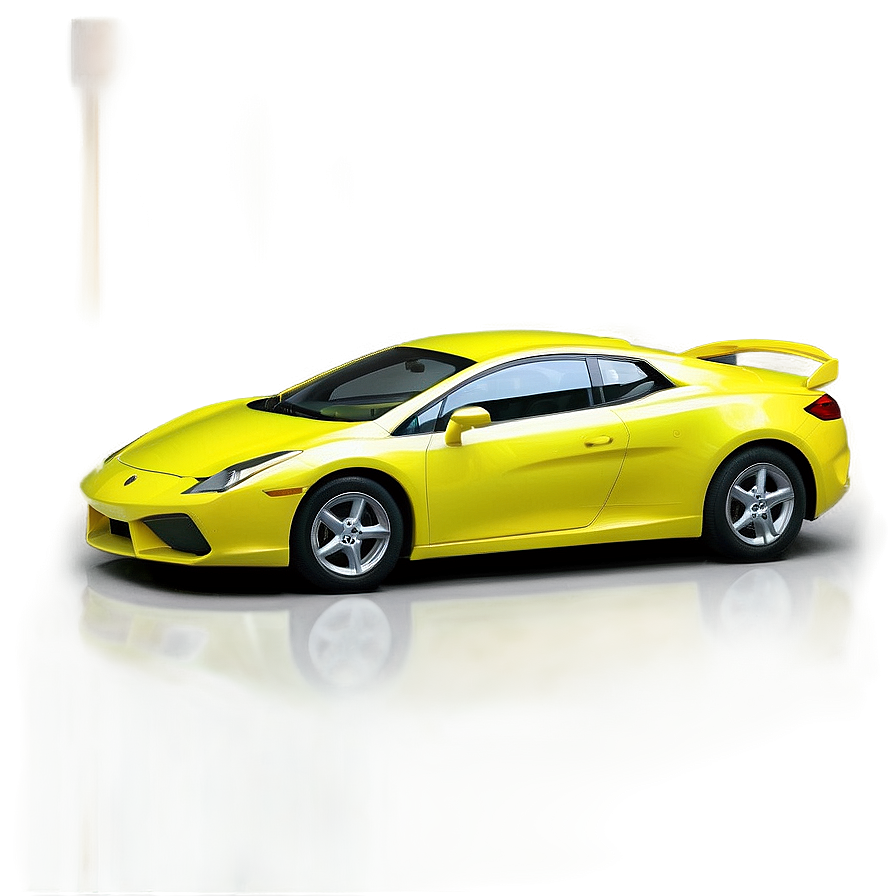 Yellow Car On Road Png Eax PNG Image