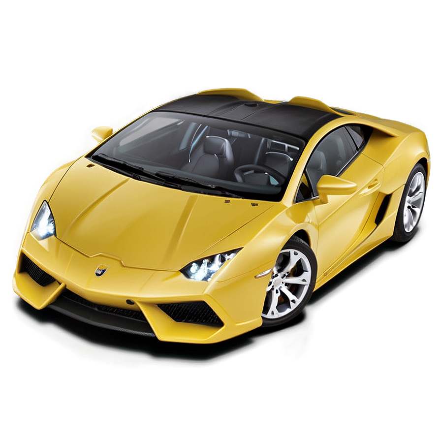 Yellow Car Top View Png 06292024 PNG Image